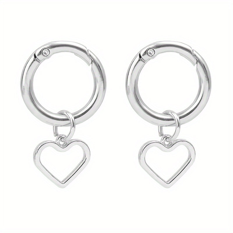 Unisex Stainless Steel Shoe Charms Hollow Star Heart Boot Accessories