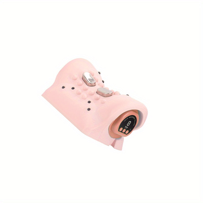 Electric Cervical Curvature Corrector with Pink Vibration Massage Pillow and Hot Press Pulse