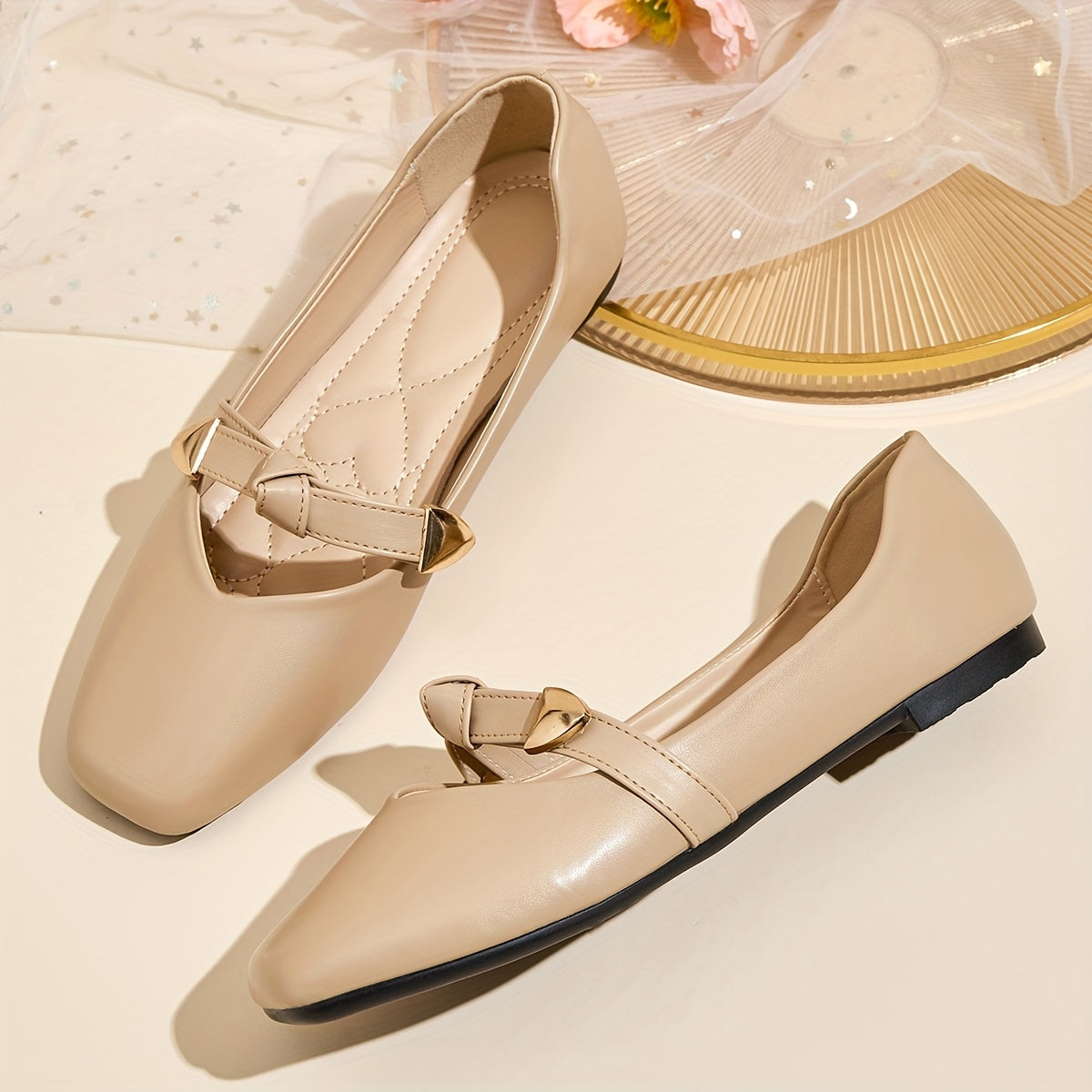 Women's Flat Shoes Casual Slip-On Loafers Comfort Wedges White Flats