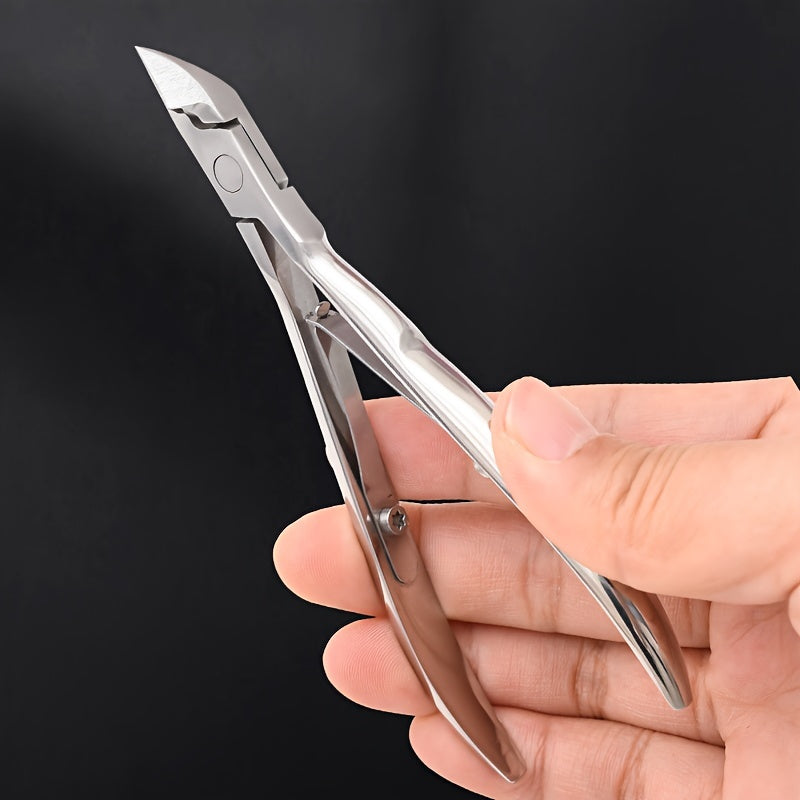 Stainless Steel Cuticle Nippers with 10mm Precision Tip for Dead Skin and Hangnail Care