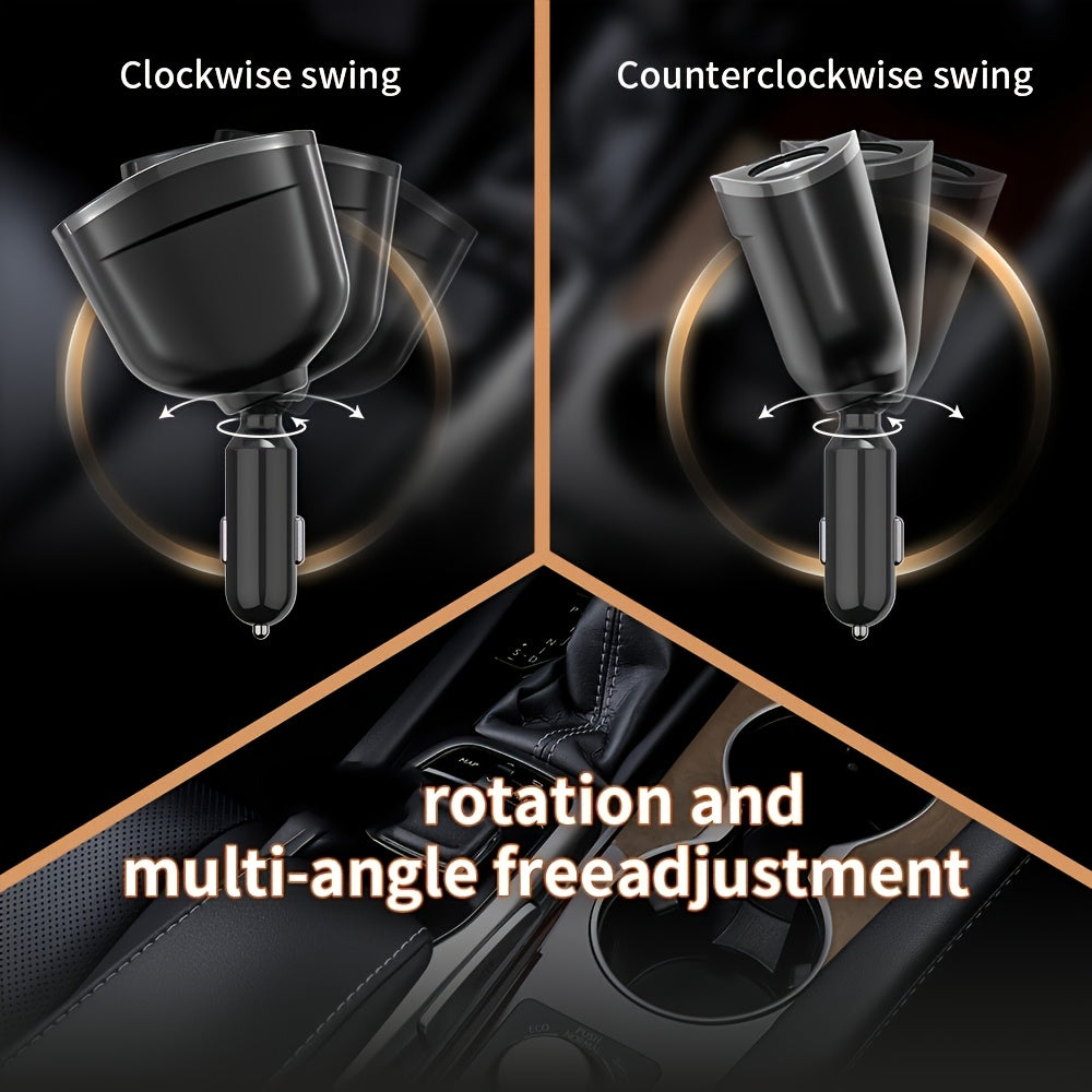 Cargador de coche multi-puerto con carga rápida, adaptador USB para teléfono y tableta