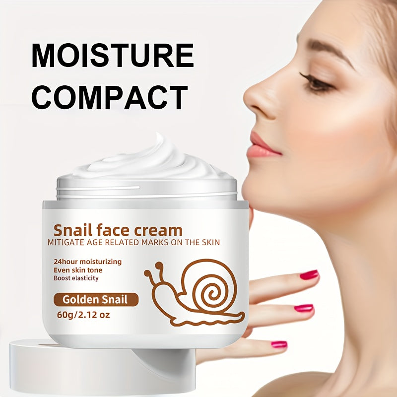 "ZERELLE Крем для лица с улиткой 60 г - Гипоаллергенный, Увлажняющий крем для всех типов кожи, с Гиалуроновой кислотой, Ретинолом, Витаминами C и E, Глицерином - Уход за молодой кожей, Ненавязчивый, 24 часа"