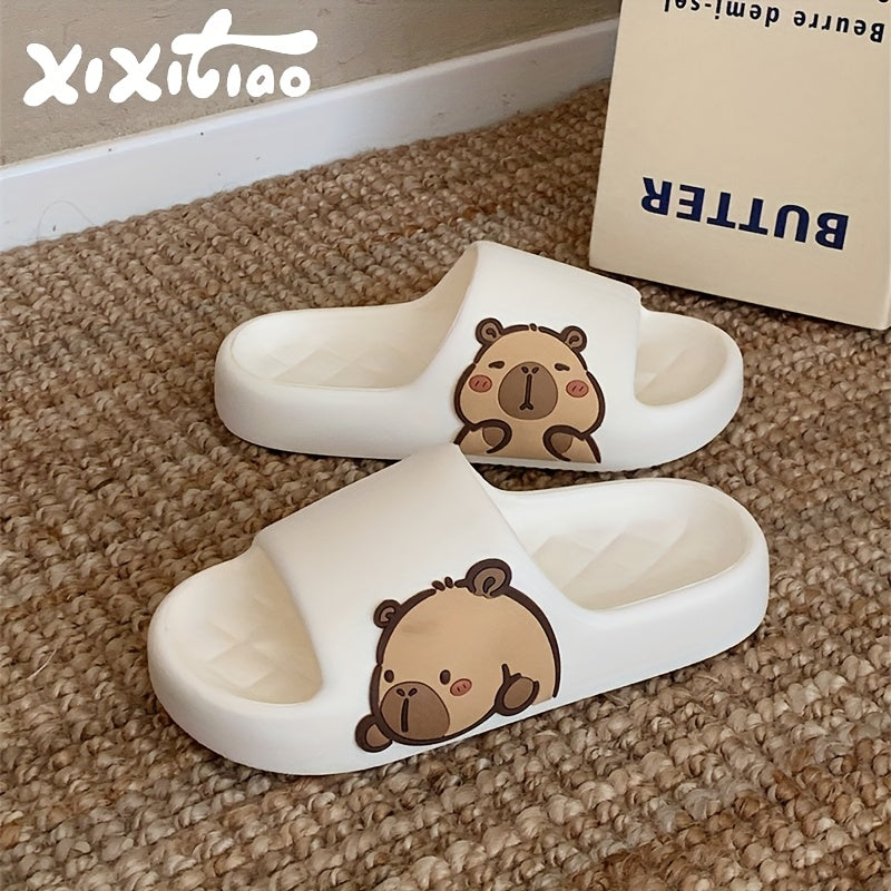 Unisex EVA Bear Slides Summer Non-Slip Casual Indoor Outdoor Slippers