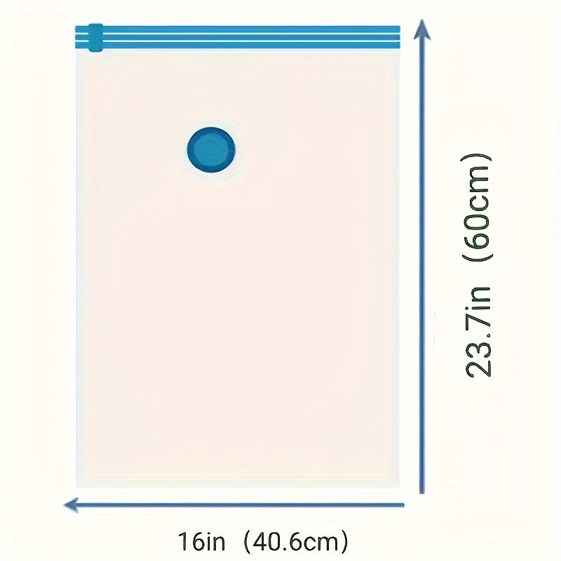 Set of 6 Vacuum Storage Bags with Hand Pump for Closet and Dorm Organization