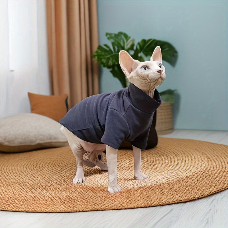 Pet Sweater for Hairless Cats Sphynx and Devon Rex Knit Polyester Spandex Autumn Winter