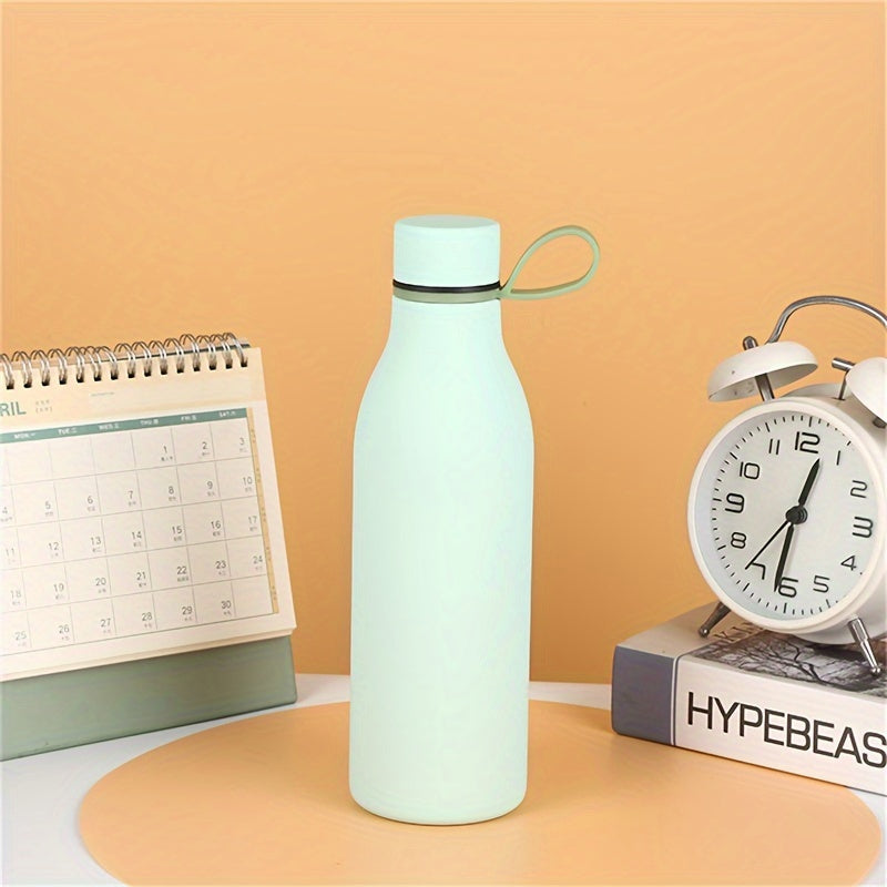 Stainless Steel Vacuum Insulated Water Bottle 500ml Leak-Proof with Handle for Outdoor Activities