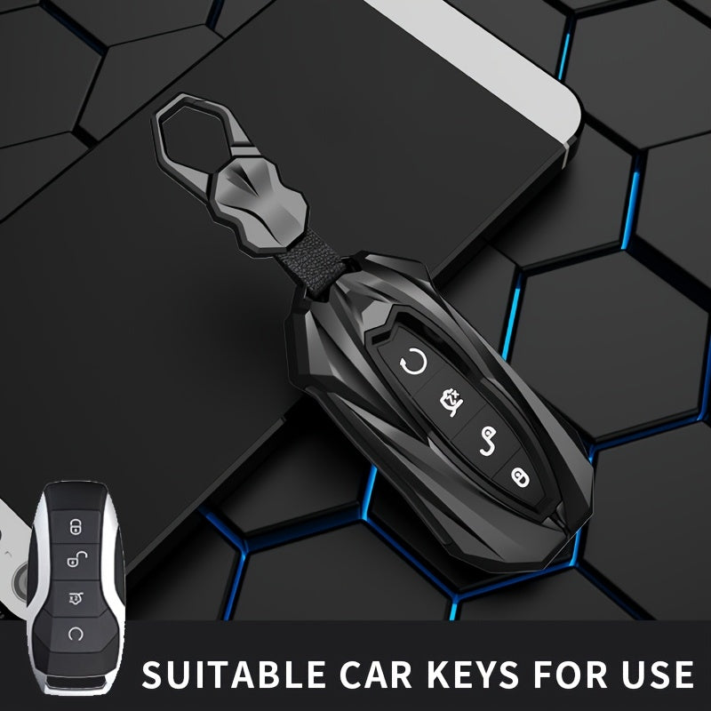 Universal Zinc Alloy Key Cover for EV Remote Fob Protector Car Keychain