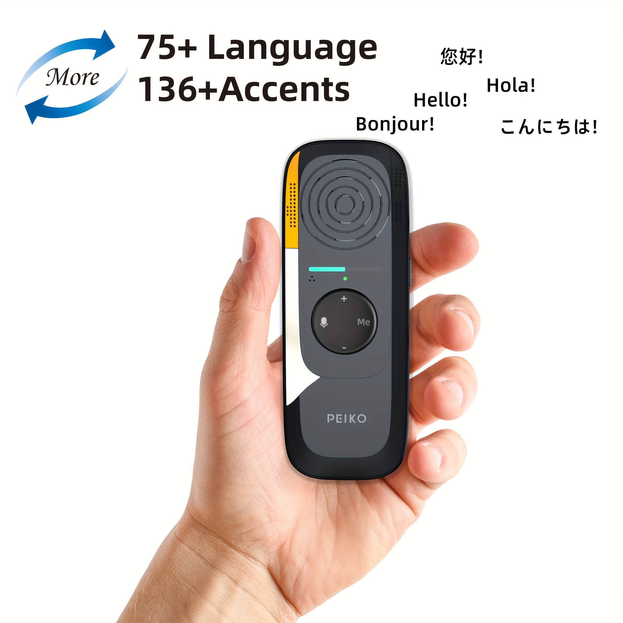 Portable Language Translator Device with 75+ Languages and Offline Support