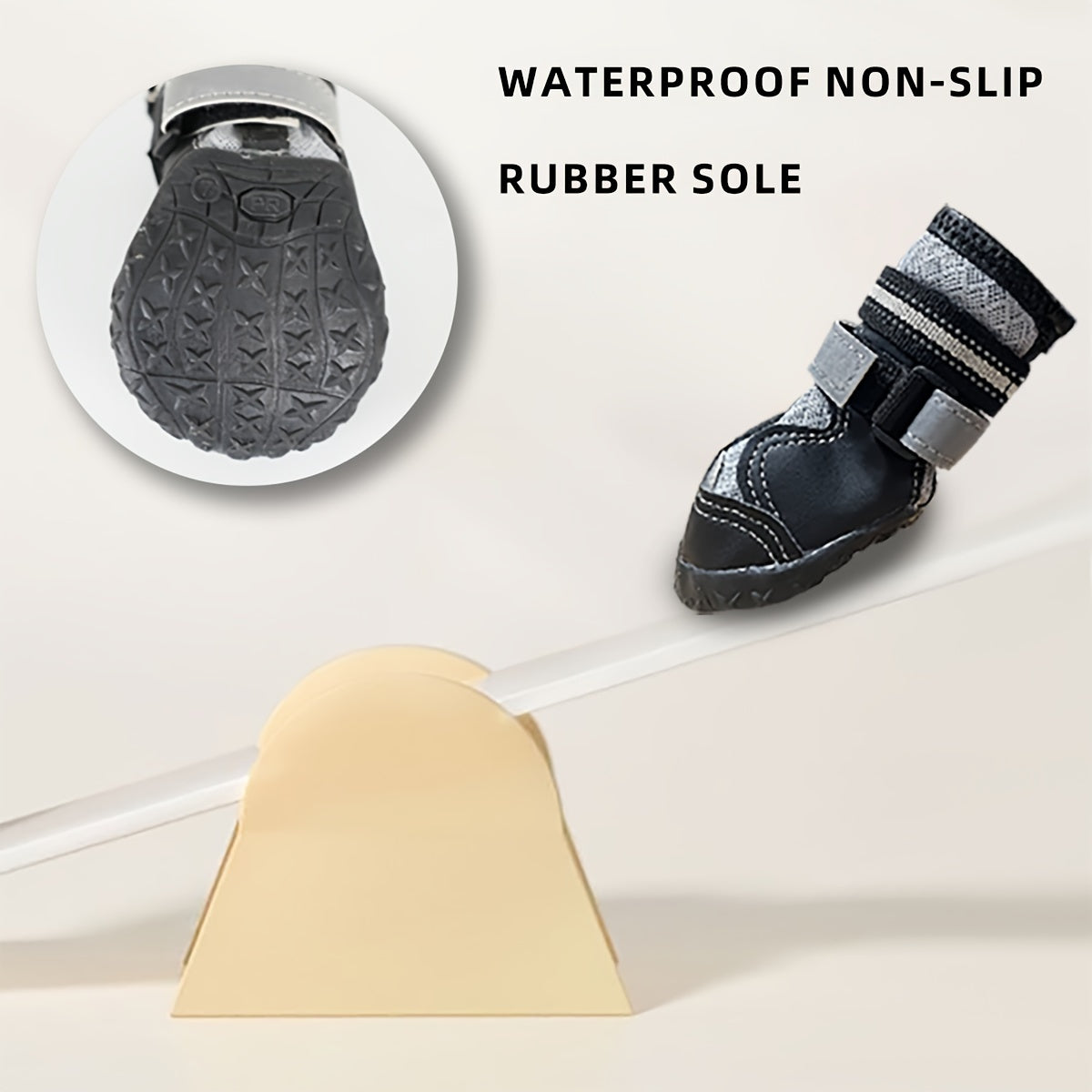 Botas antideslizantes transpirables para perros de tamaño mediano y grande, protectores de patas duraderos