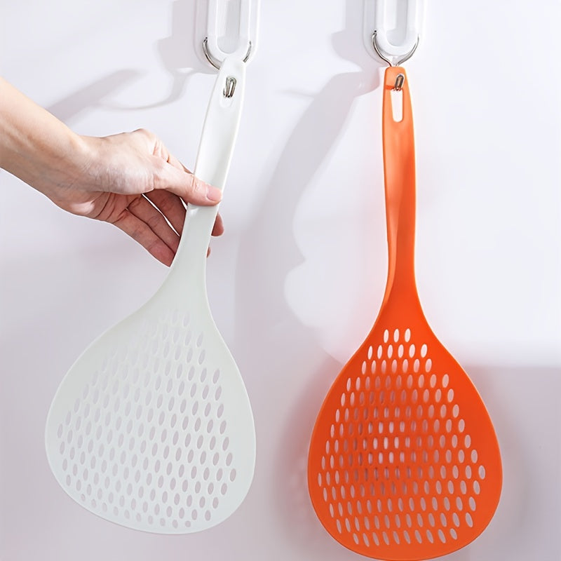 High Temperature Resistant Slotted Spoon Long Handle Large for Draining and Cleaning