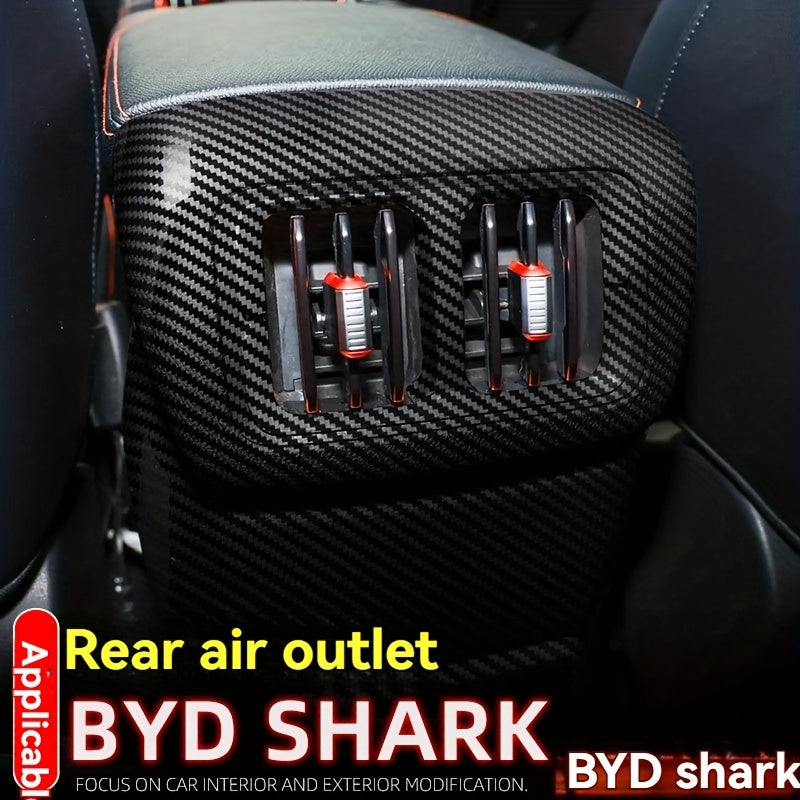 Cubierta de ventilación trasera de aire en ABS con patrón de fibra de carbono para decoración interior de coche