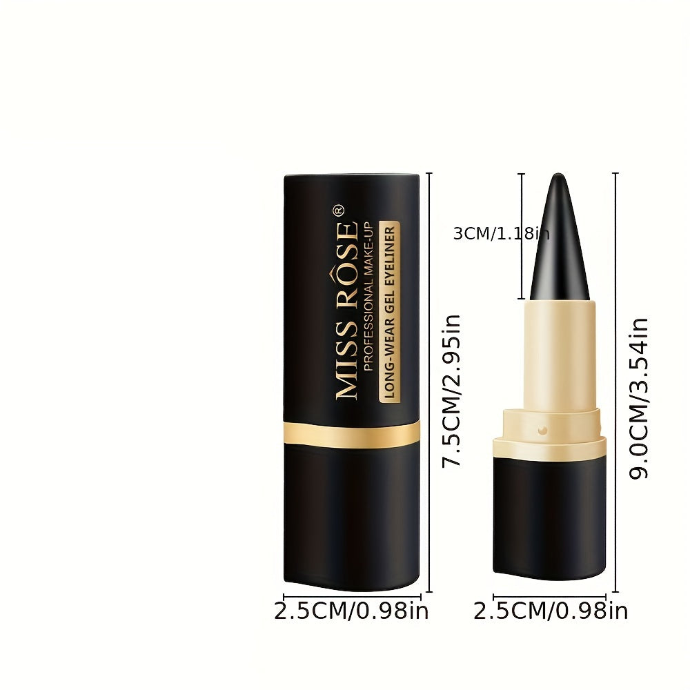 Lápiz de gel delineador negro a prueba de agua para mujer y bolígrafo delineador de labios
