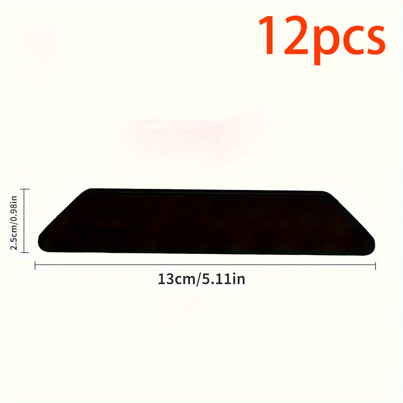 Non-Slip Washable Rug Grippers 12-Pack for Hardwood Floors with Carpet Anchors