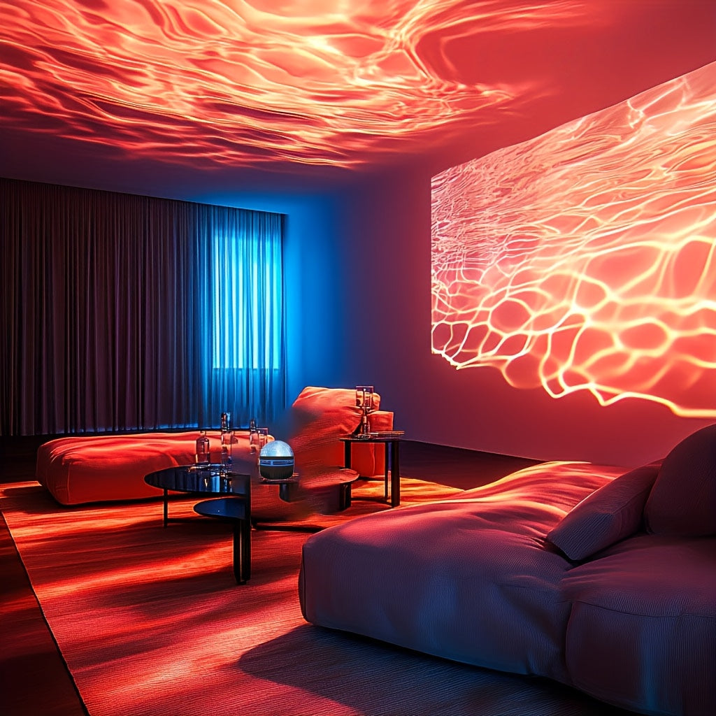 Water Ripple Projector Indoor LED Wave Effect Toy Gift for Ages 14 and Up