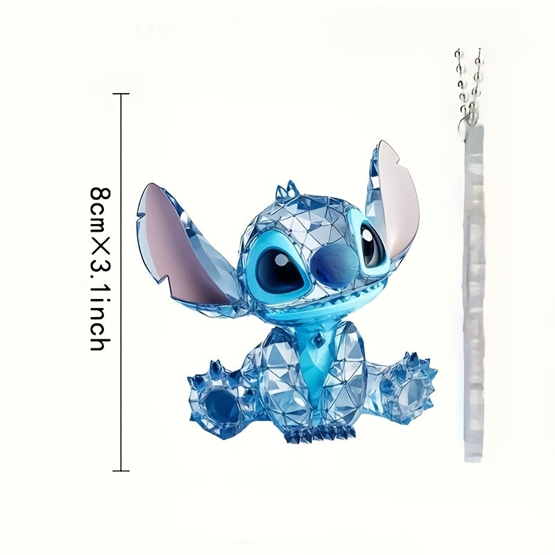 Children Car Decoration 2D Flat Disney Stitch Cute Novelty Accessory