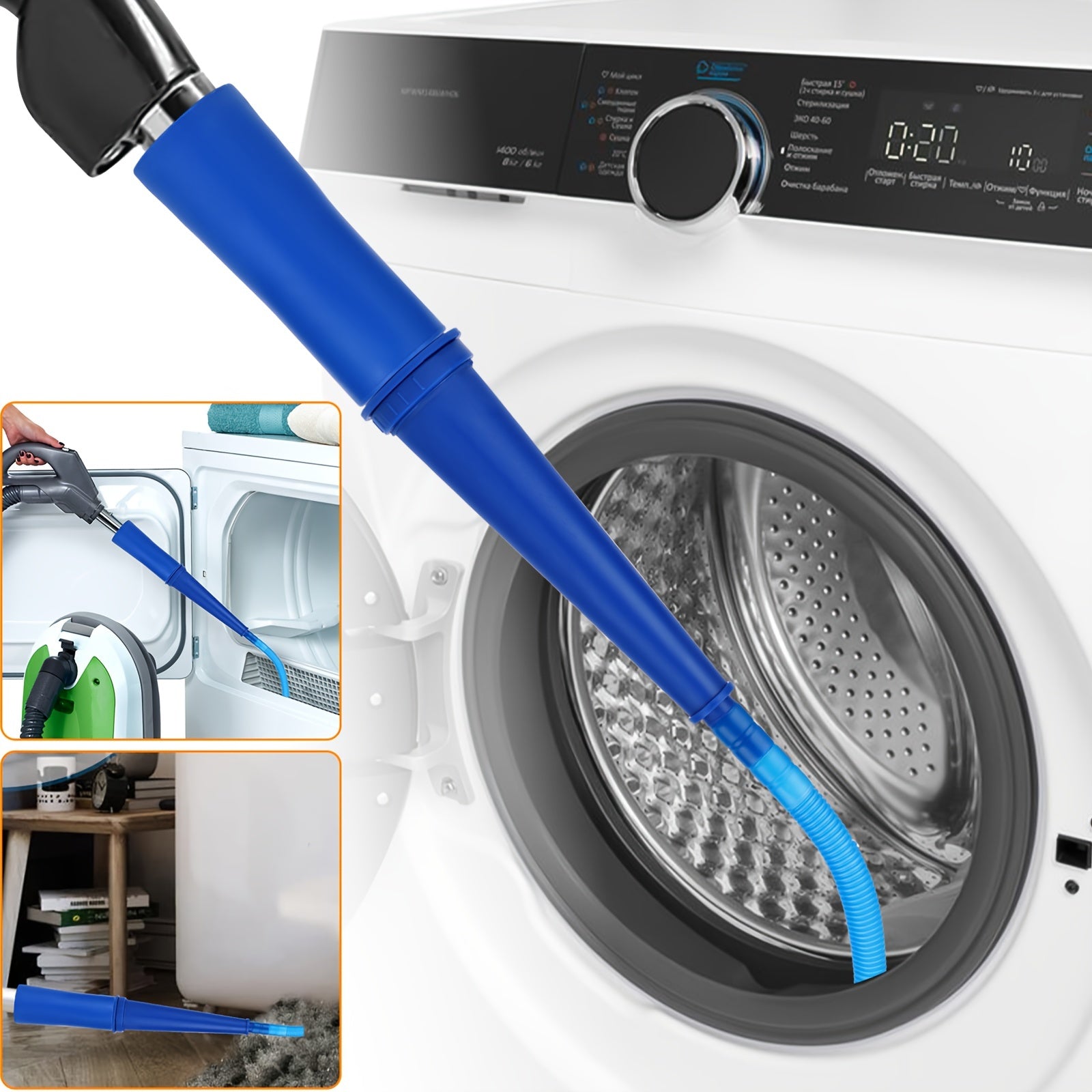 1 to'plam quruq ventilyator tozalash to'plami chuqur tozalash uchun quvvatli yuvish vositasi va vakuum shlangi ulanishi bilan. Batareya kerak emas. To'qimalar va axlatni olib tashlash uchun ideal. Plastik materialdan tayyorlangan.