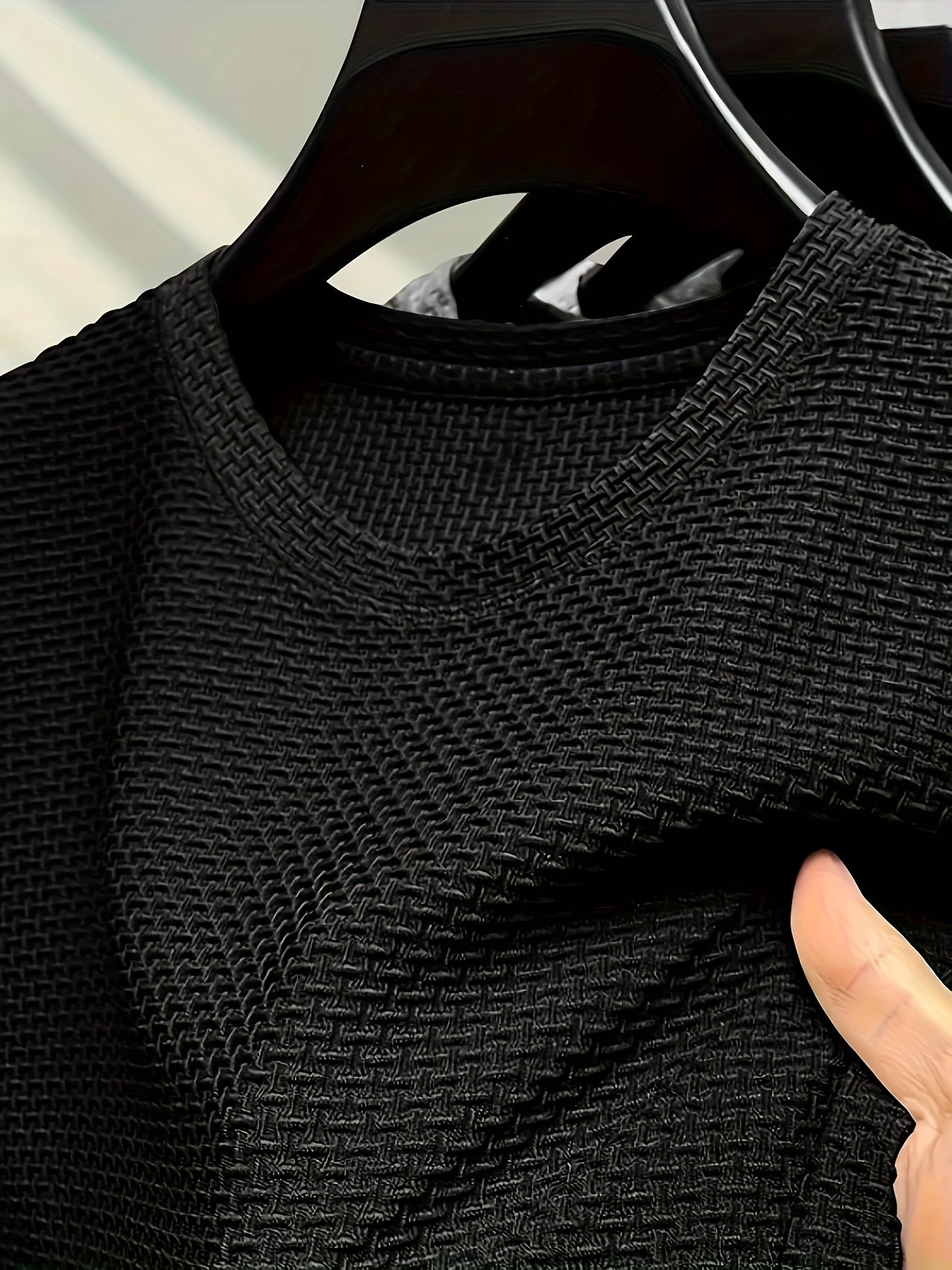 Men's Summer Breathable Solid Color Crew Neck T-Shirt Short Sleeve Plus Size