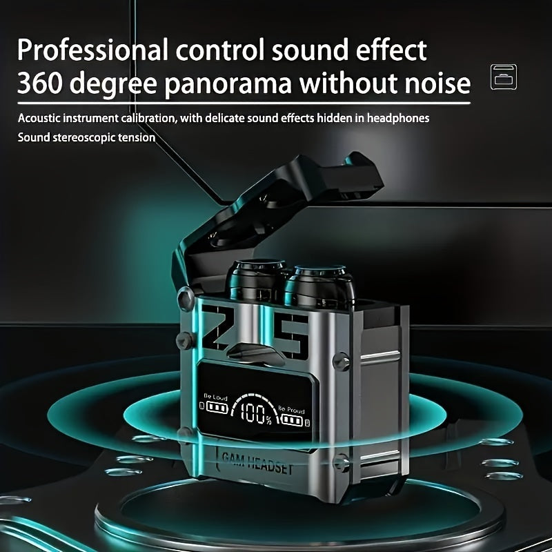 Auriculares inalámbricos con control táctil, micrófono HD, estuche de carga para deportes y juegos