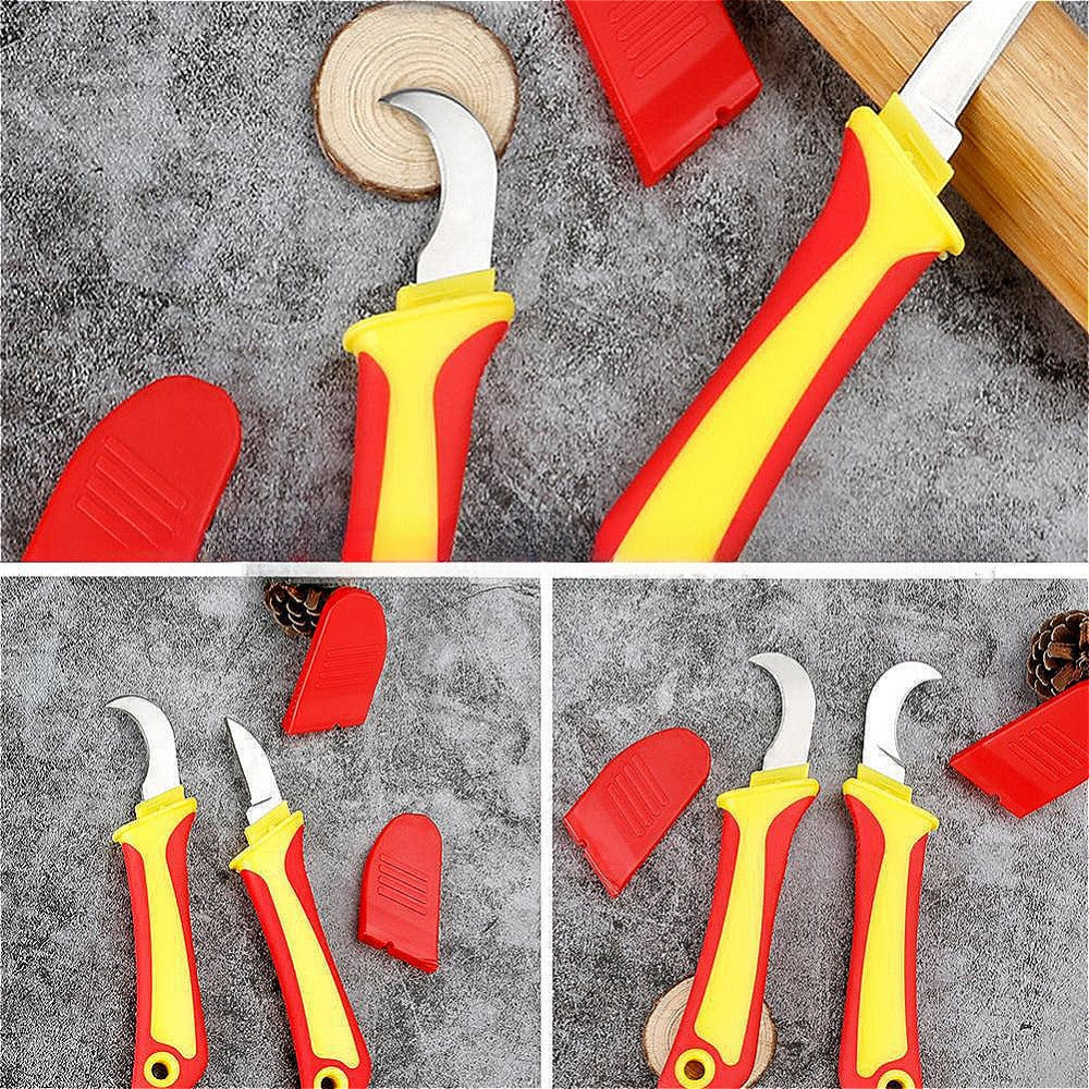 Insulated Electrician Knife Multi-Functional Wire Stripping Tool with Non-Slip Handle