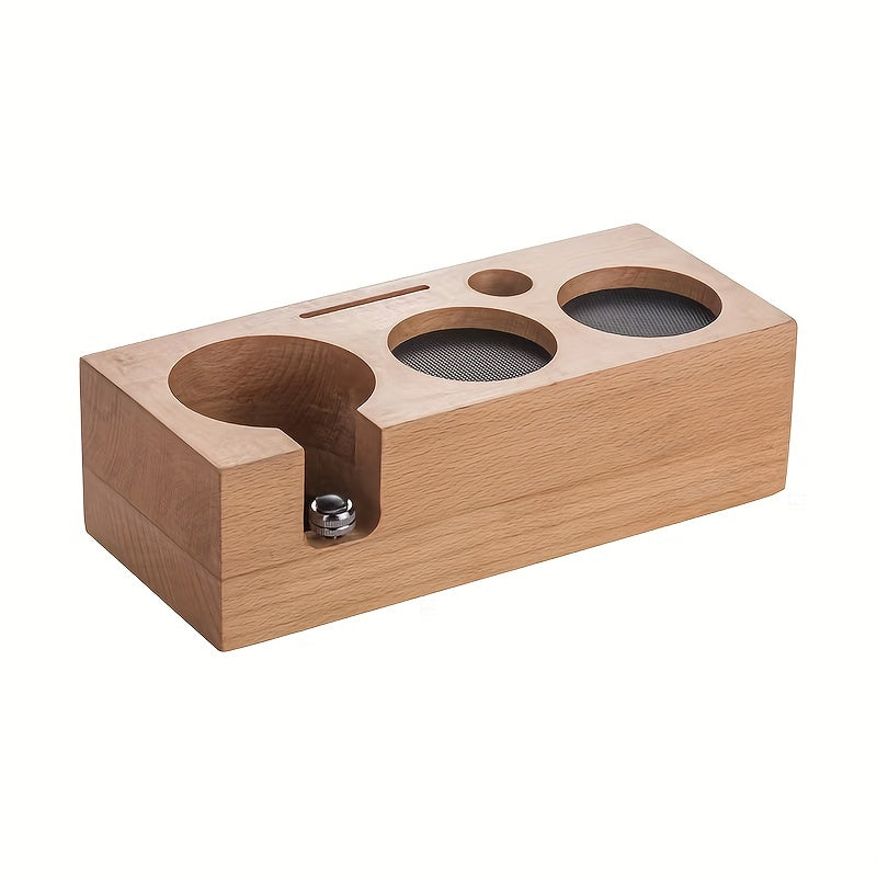 Wood Coffee Tamper Holder | Wooden Stand for 51/53/58mm Tamper, Anti-Slip