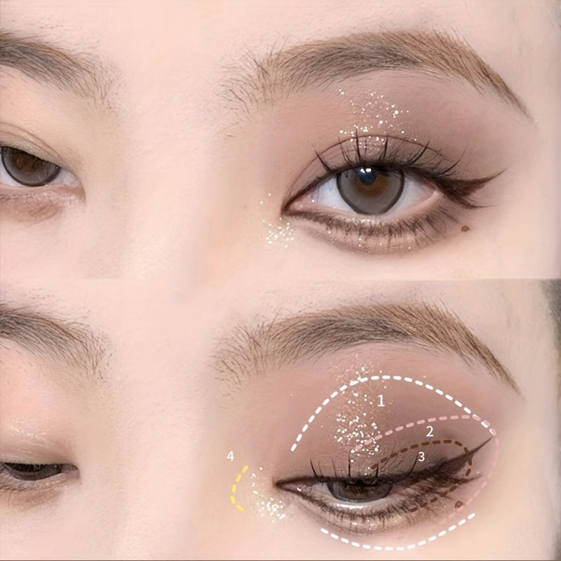 16-Color Eyeshadow Palette Matte Shimmer Nude Earth Tones Long-Lasting