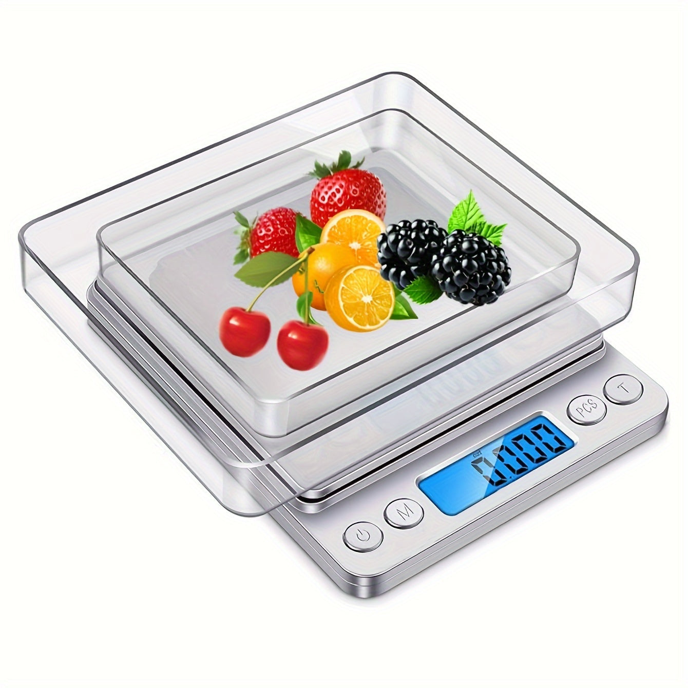 Digital Food Scale 0.1g/3000g with LCD Display, Units Conversion for Cooking and Dieting