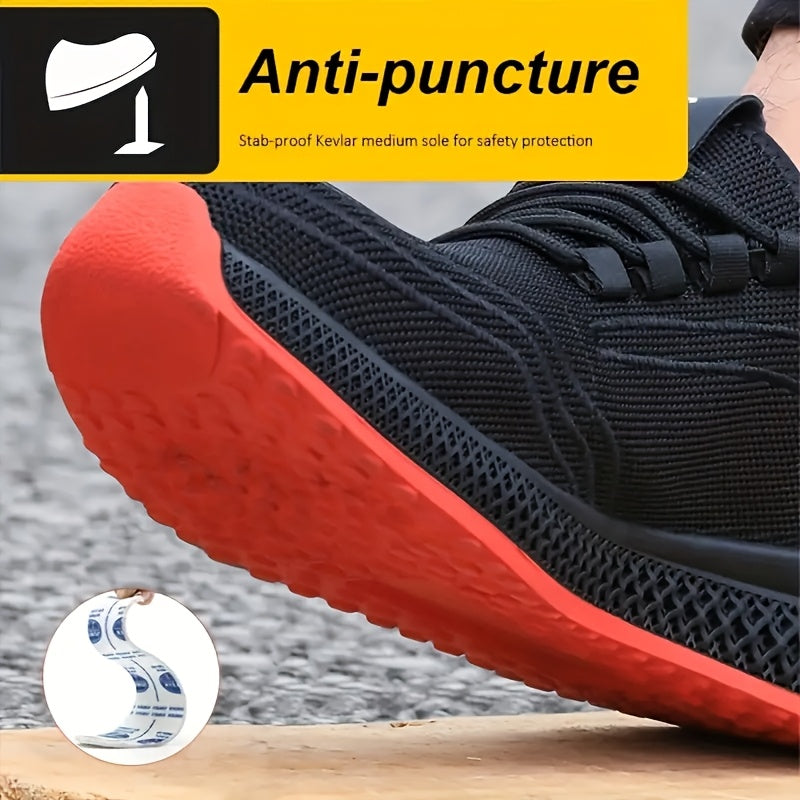 Men's Safety Work Shoes Steel Toe Puncture Resistant Breathable Lightweight