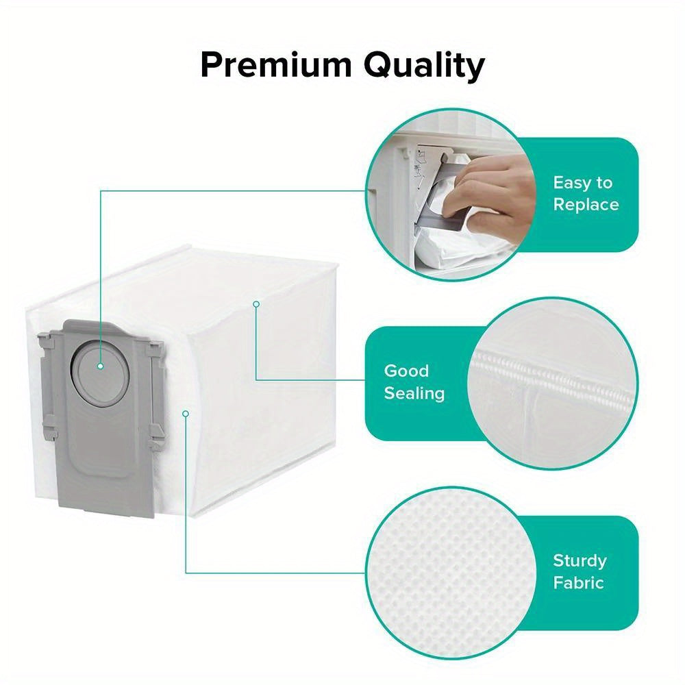 1 dona Roborock QRevo seriyali chang sumkasi - kulrang oq ichki qism bilan, turli modellarga mos keladi, samarali chiqindilarni olib tashlash uchun oson tozalanadigan dizayn.