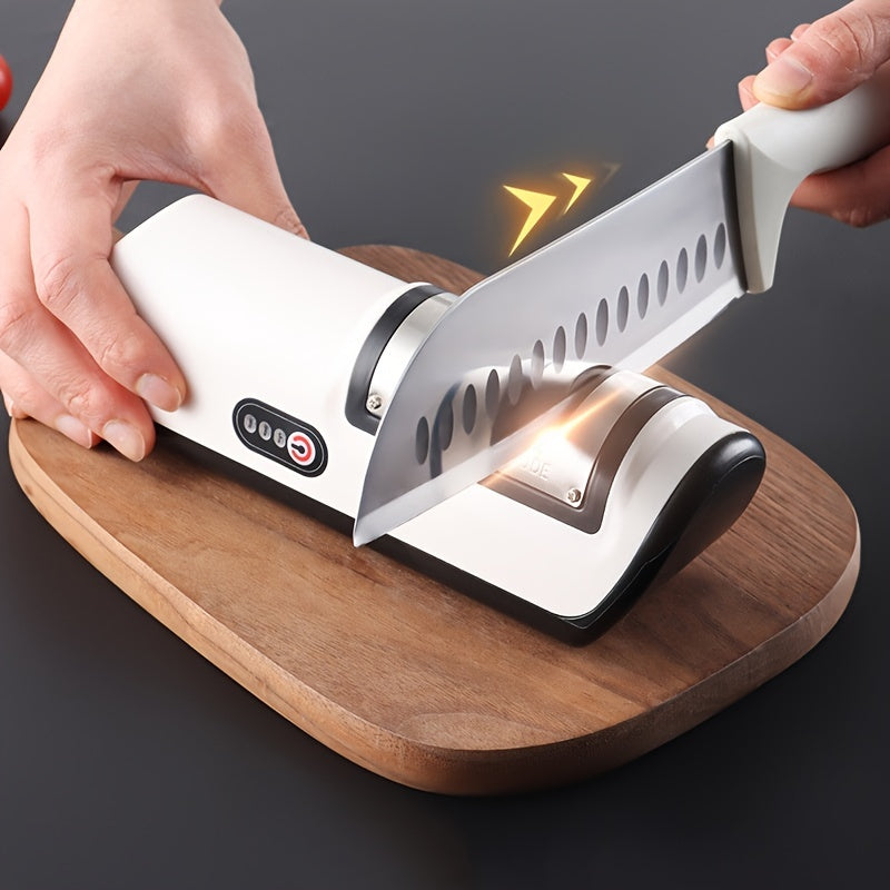 Electric Knife Sharpener for Fast Kitchen Knife Sharpening, Compact and Easy to Use