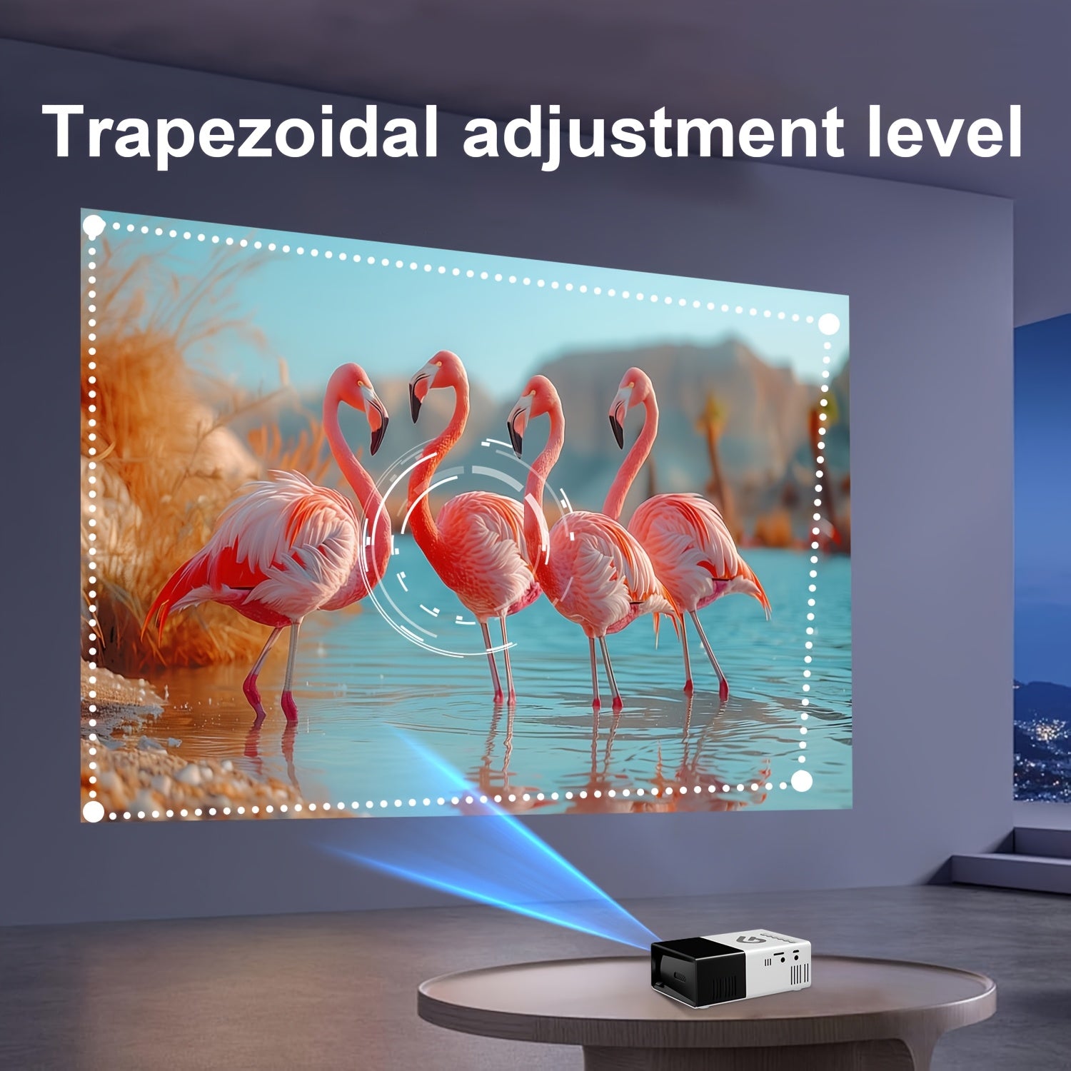 Портативный LED-проектор для домашнего кинотеатра и офиса с пультом дистанционного управления