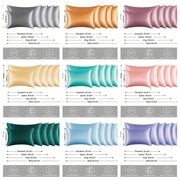 Set of 2 Satin Pillowcases in Multiple Colors 100% Polyester Envelope Closure