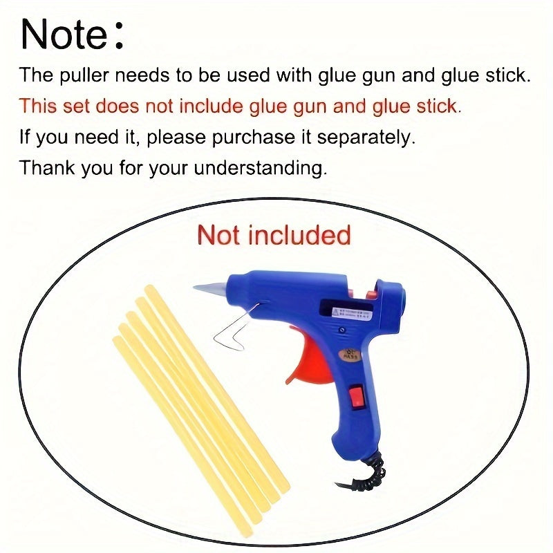 19-Piece Manual Dent Repair Kit with Blue Plugs for Car Bodywork and Fender