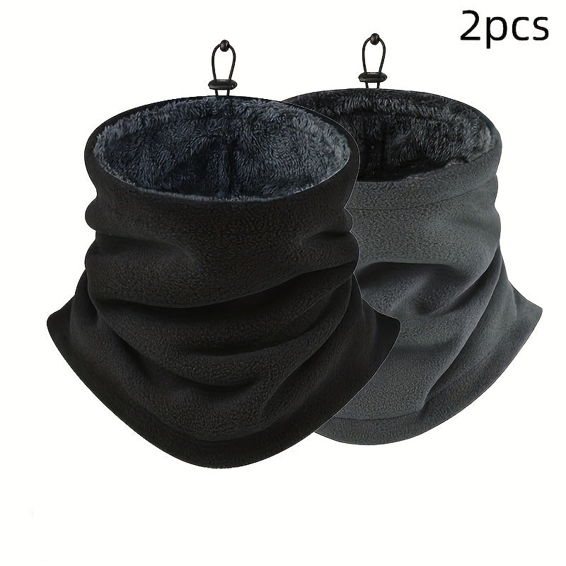 Erkaklar uchun issiq bo‘ladigan bo‘yniga o‘raladigan sharf, polyester to‘qilgan, nafas oladigan, shamolga qarshi, fleece bilan qoplangan