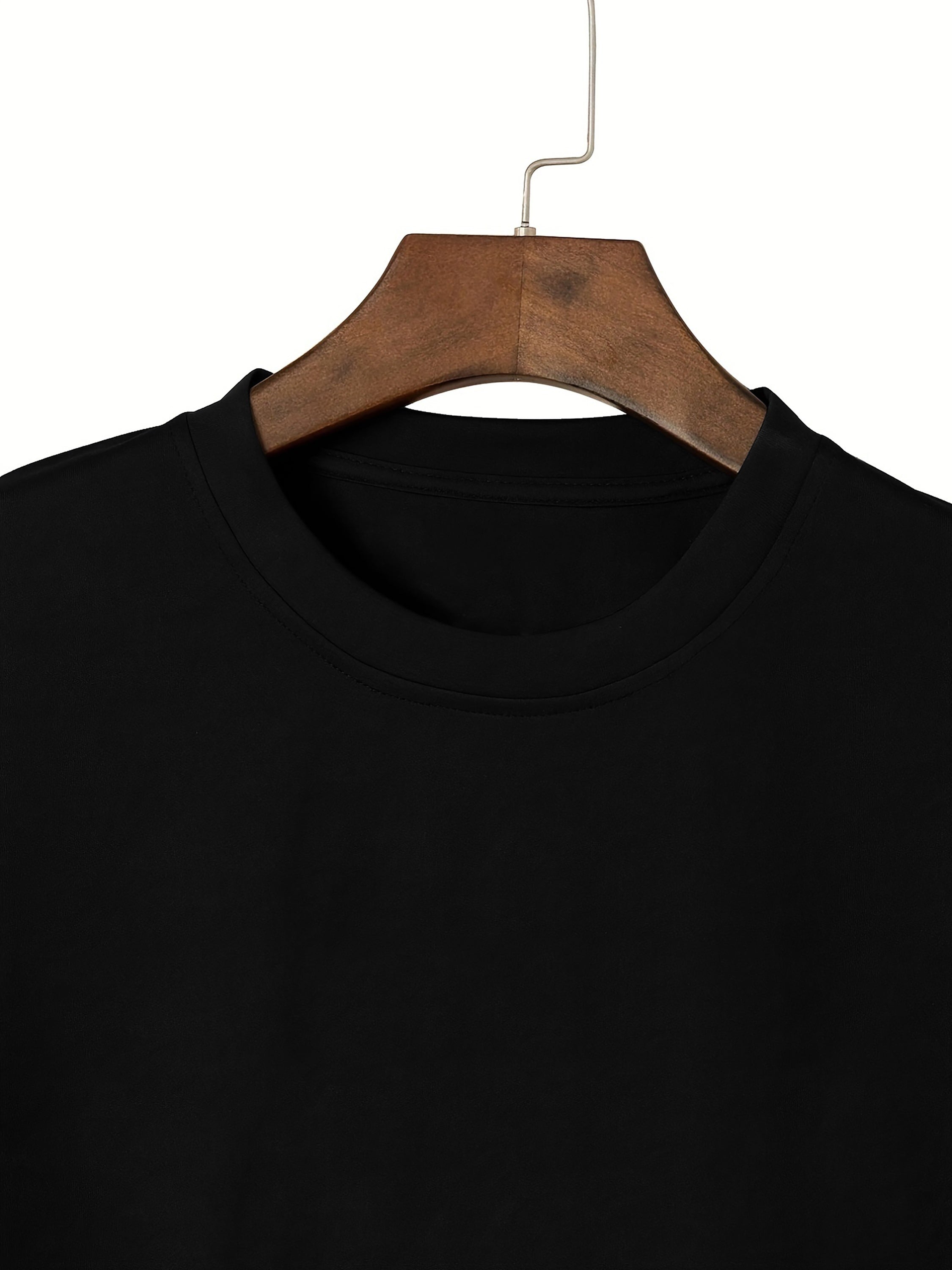 Men's Plus Size Breathable Polyester Crew Neck T-Shirt for Summer