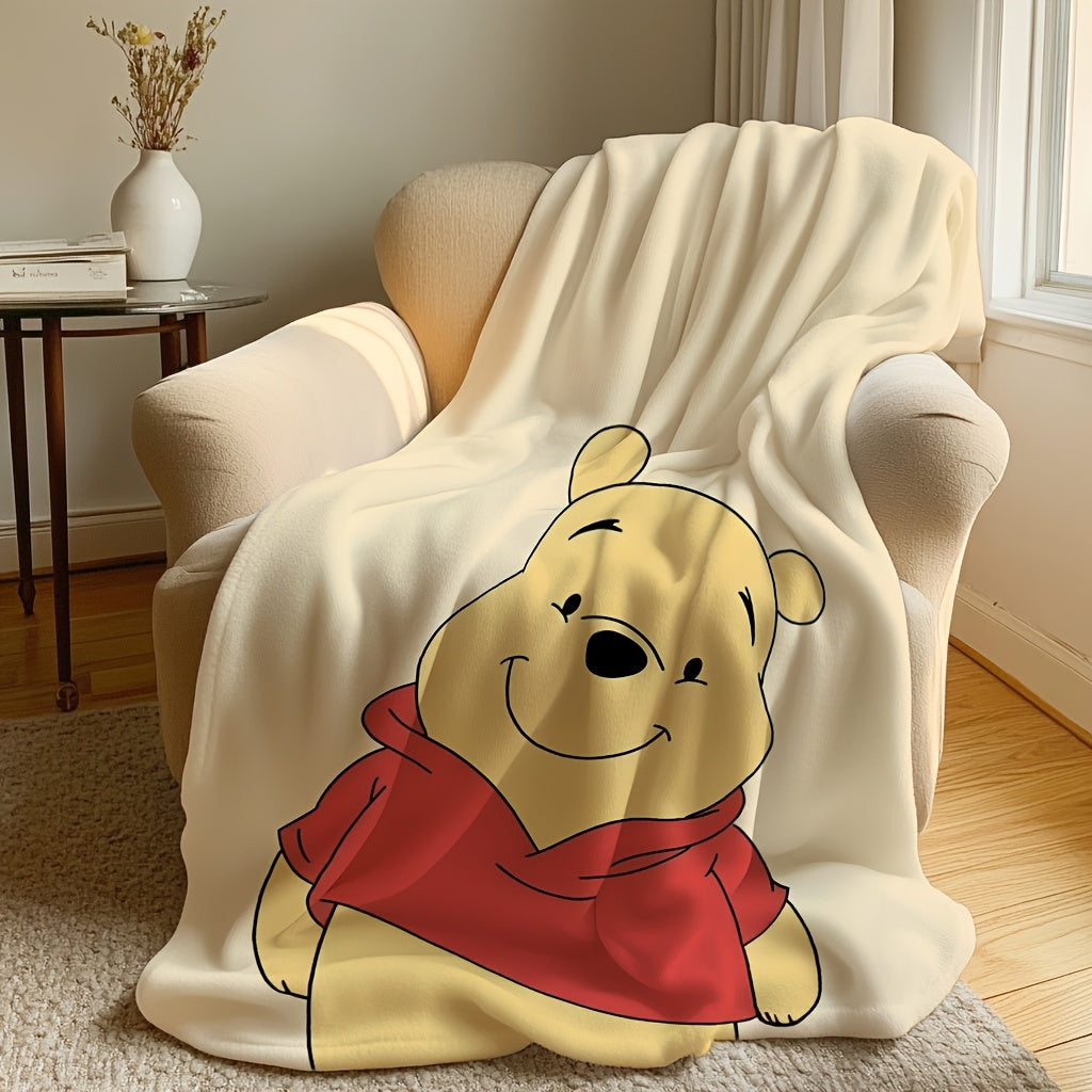 Disney Winnie The Pooh Flannel Blanket for Kids and Adults Lightweight Warm Multiple Sizes