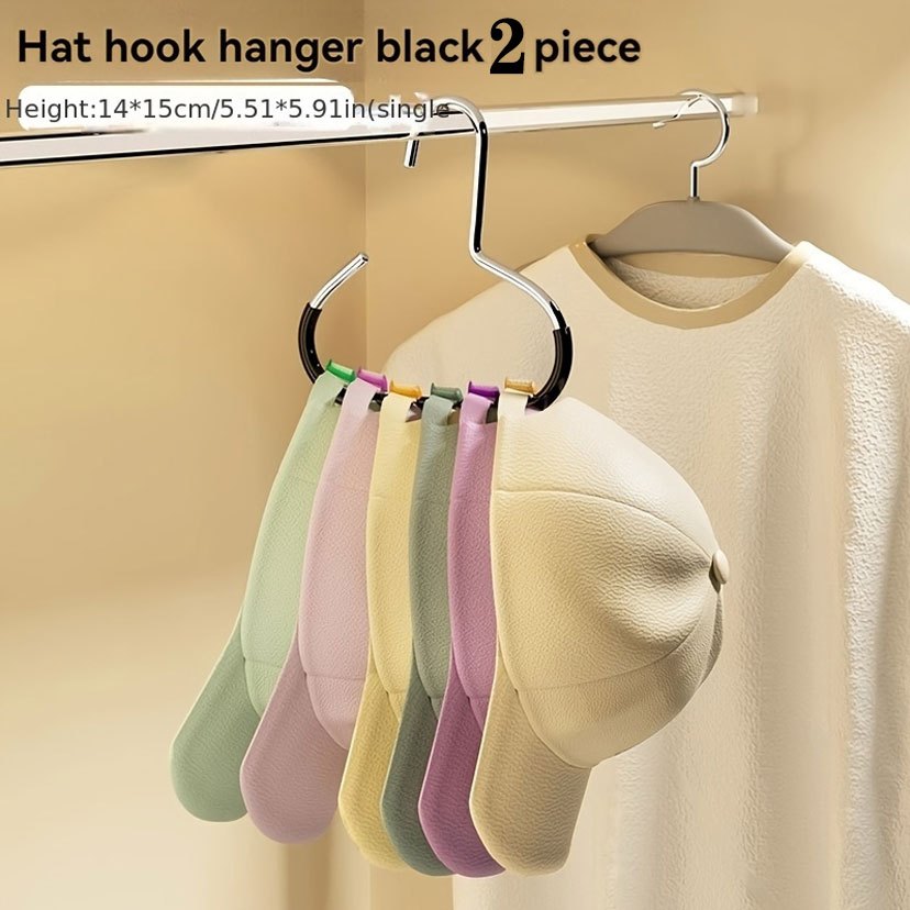 Unisex Metal Hat Hanger Storage Rack Holds 8 Caps Dormitory Wardrobe