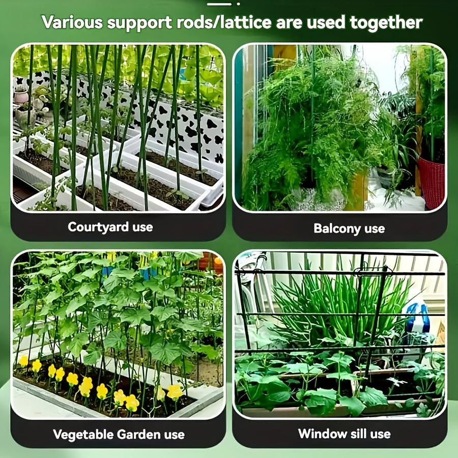 Набор из 27 опор для сада с металлическим сердечником, покрытым PET, для вьющихся растений, лоз и фруктов
