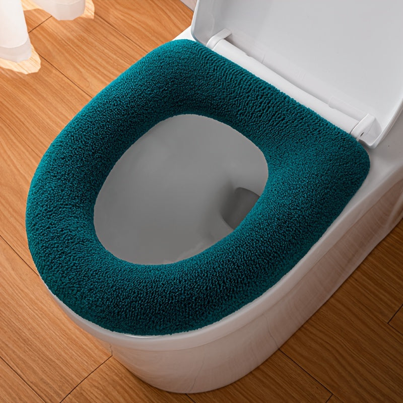Soft Cartoon Solid Color Toilet Seat Cover with Handle