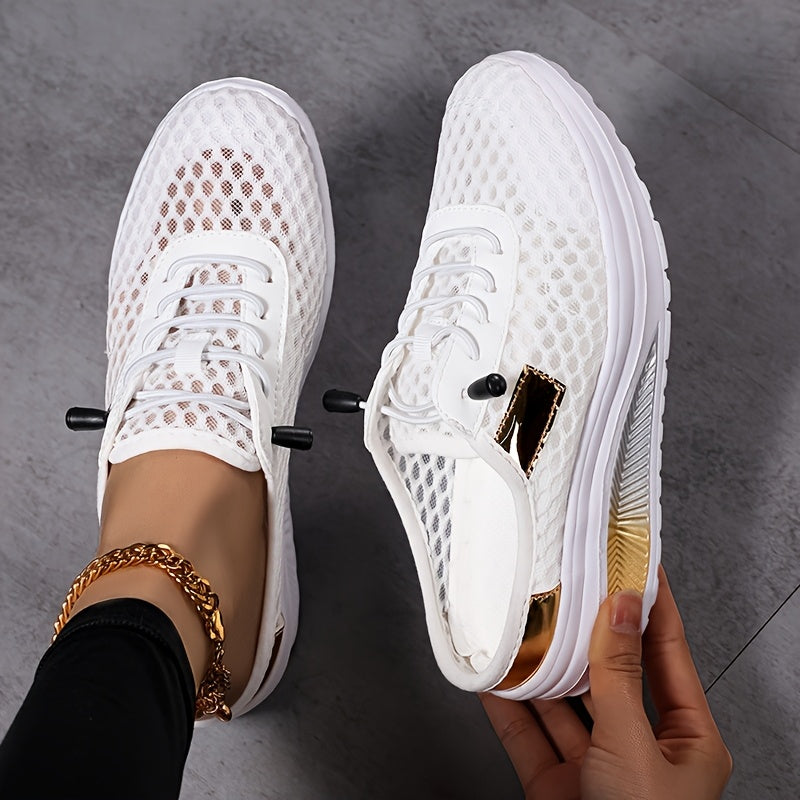 Women's Thick-Soled Slip-On Shoes Breathable Knitted Sole Comfortable Walking