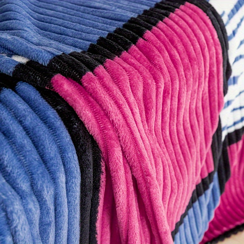 Plaid Flannel Throw Blanket Lightweight Durable Woven Polyester for All Seasons