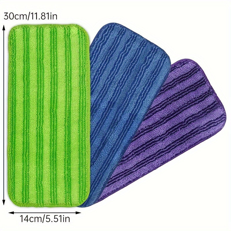 12-Inch Microfiber Mop Pads for Wet and Dry Surface Cleaning