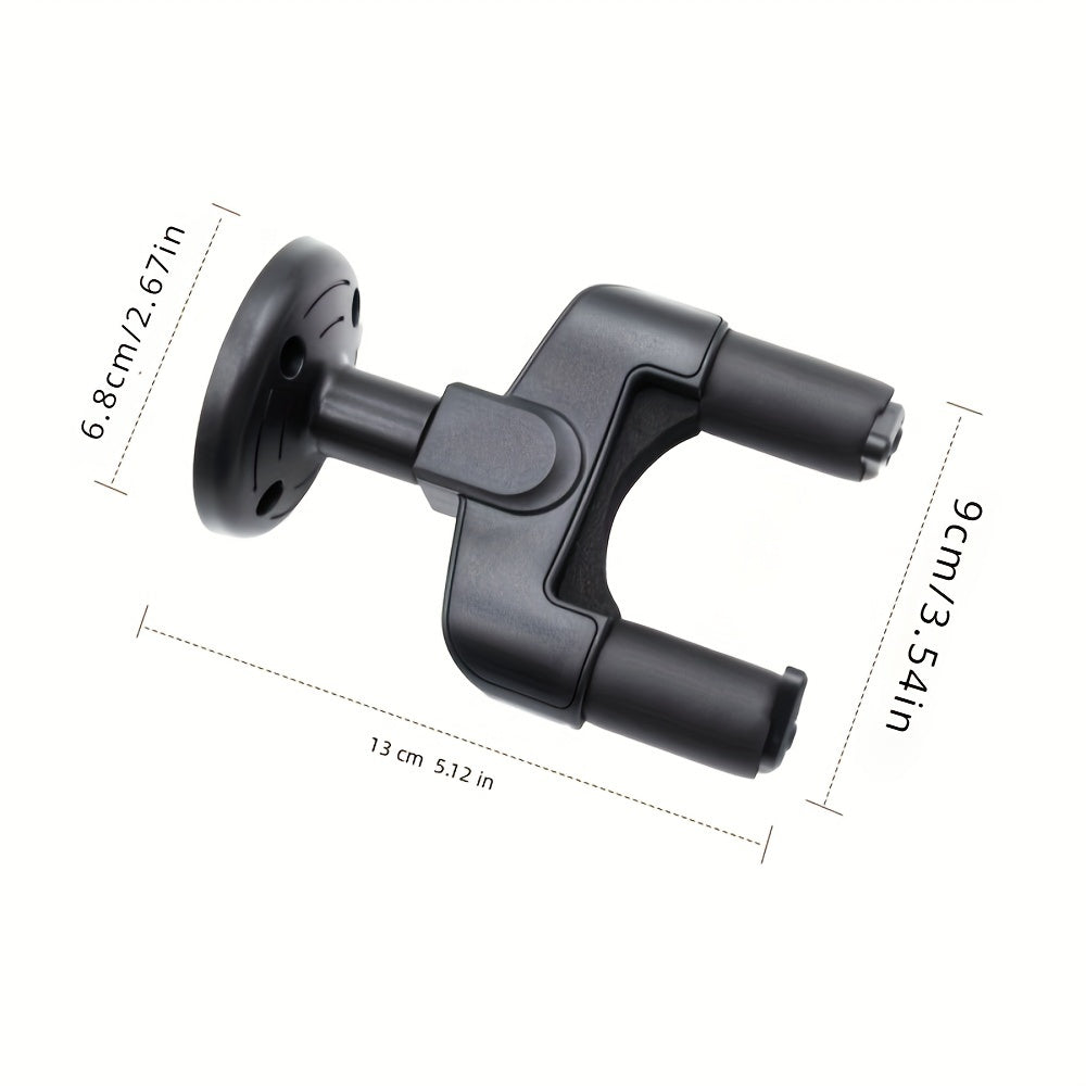 Soporte de pared en ABS negro para guitarra y violín, con gancho de 13cm