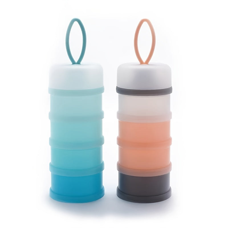 Baby Food Storage Container 4-Layer Portable Milk Powder Dispenser Travel Food Organizer