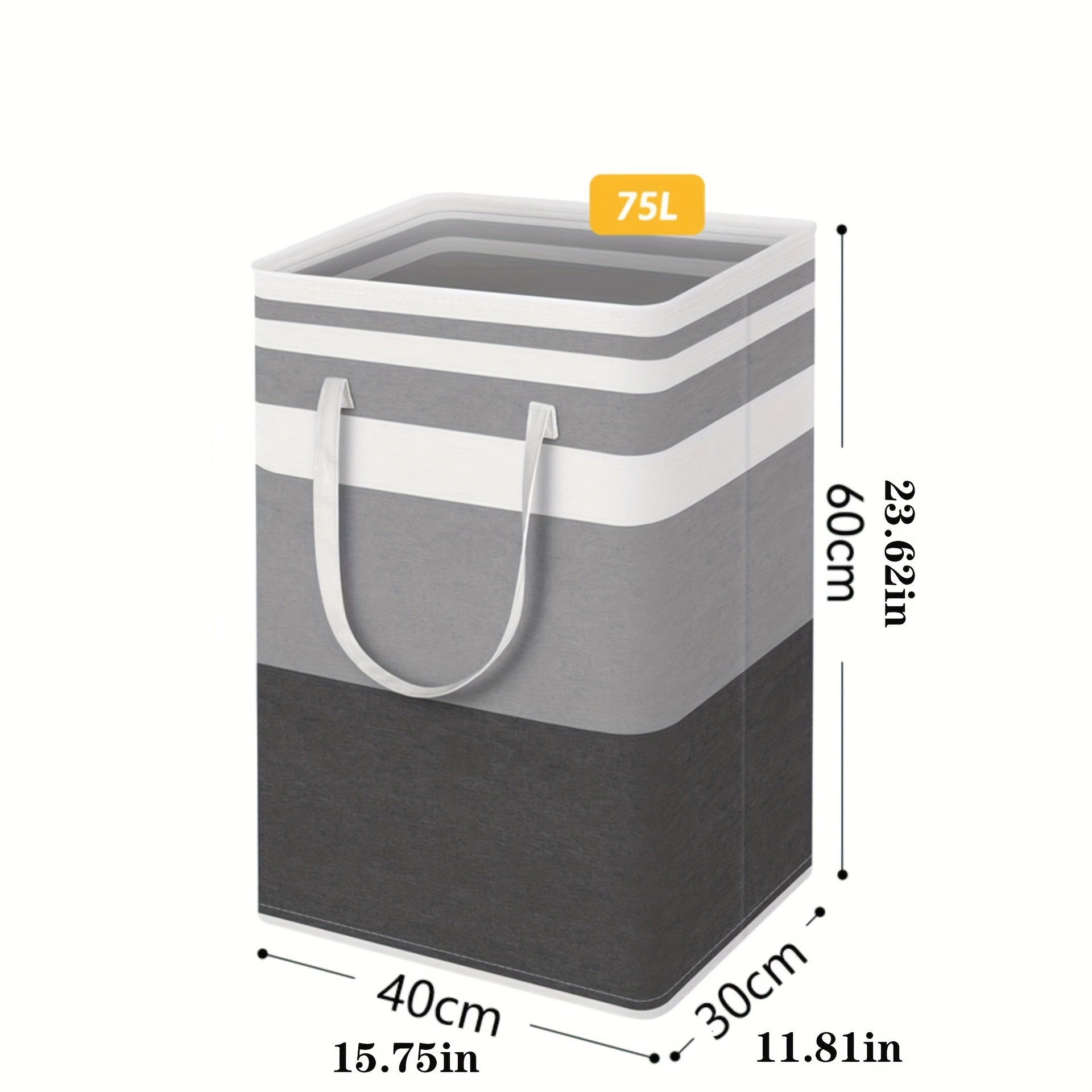 Large Capacity Waterproof Fabric Laundry Hamper with Handles Foldable Clothes Basket