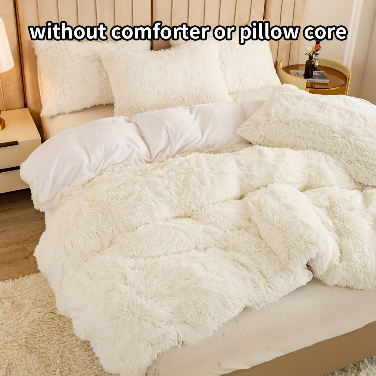 Set of 3 Pink Polyester Bedding Pieces for All Seasons Bedroom Decor