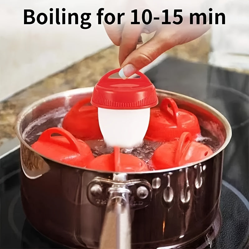 Silicone Egg Poachers Set of 6 Non-Stick Heat-Resistant Kitchen Tool