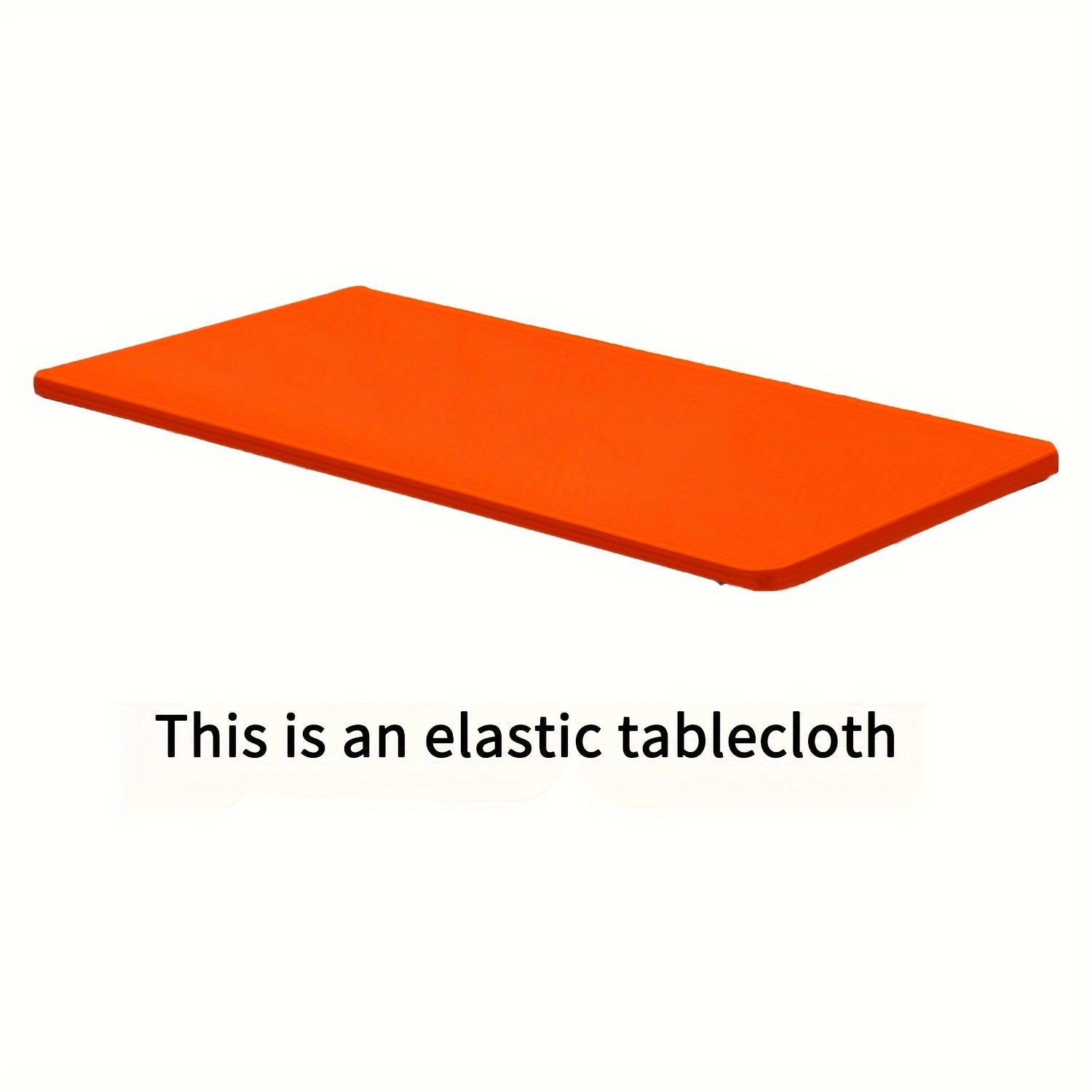 Rectangular Polyester Tablecloth with Elastic Edges for Outdoor Events and Parties
