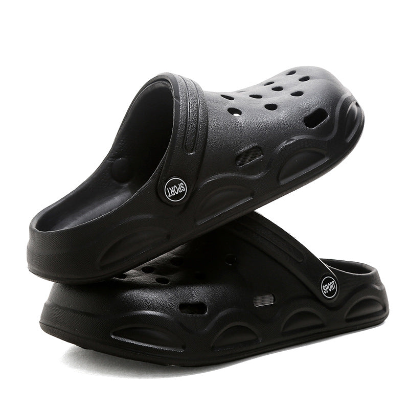 Unisex EVA Clog Shoes 4cm Thick Sole Lightweight Breathable Summer Black White