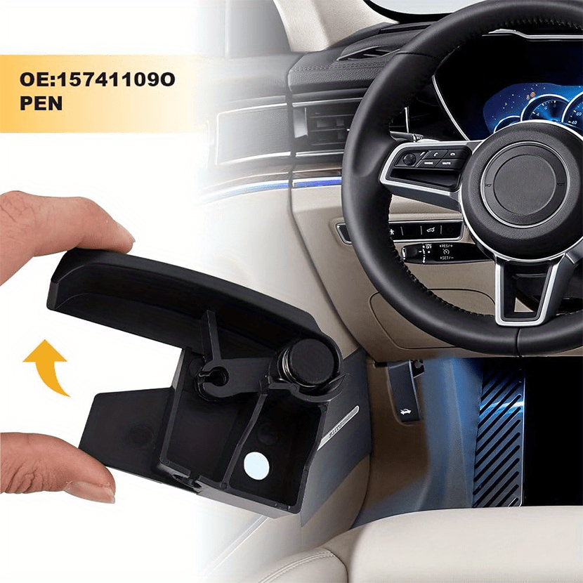 Black ABS Engine Hood Release Handle for Trucks and SUVs Durable Plastic