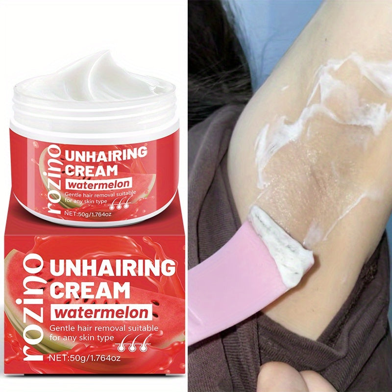 Крем для депиляции Watermelon, безболезненный увлажняющий быстрое действие 50г для лица, тела, подмышек